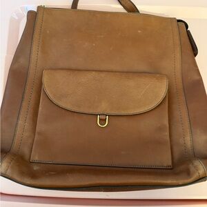 Fossil Brown Leather Backpack Bag